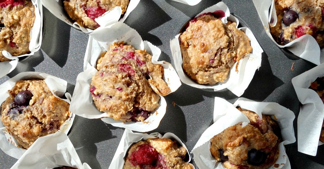 Muffins met blauwe bessen