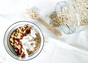 Ontbijt risotto van parelgort