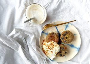 Matcha pancake muffins