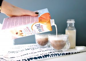chocolade melk met pindakaas