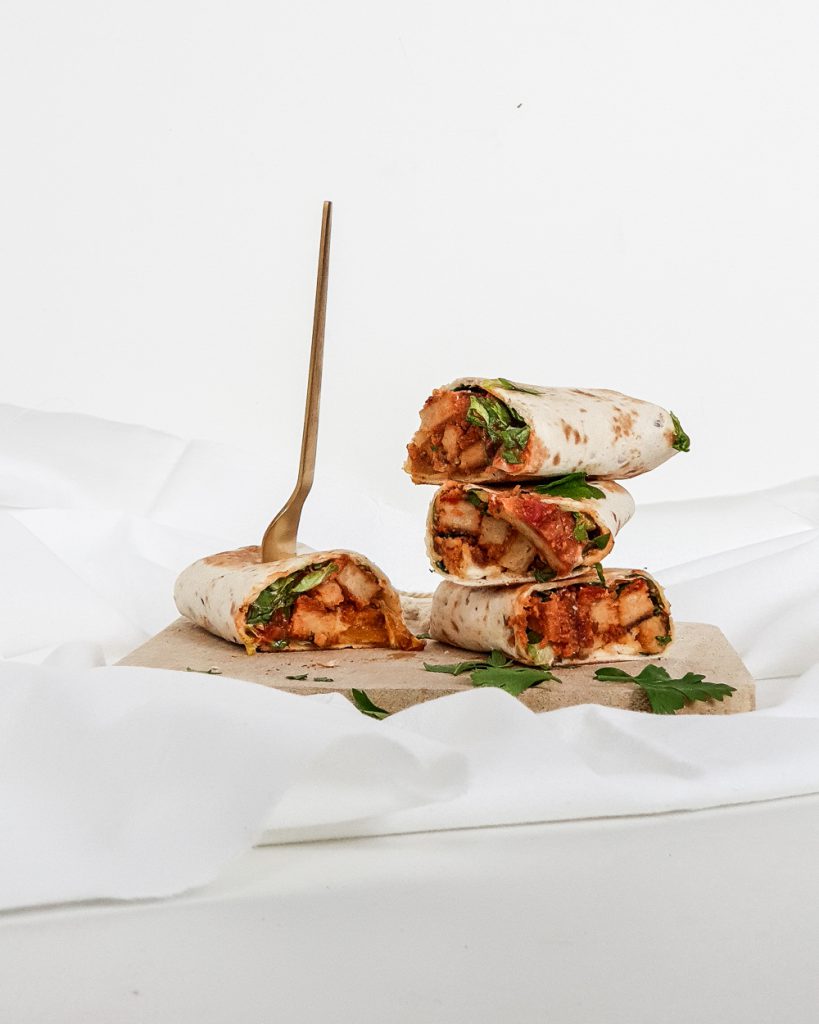 Chili salsa boonburger wrap