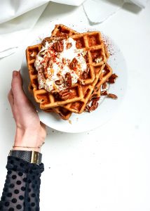 Kwark pecan wafels