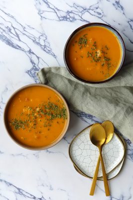 pompoen paprika soep